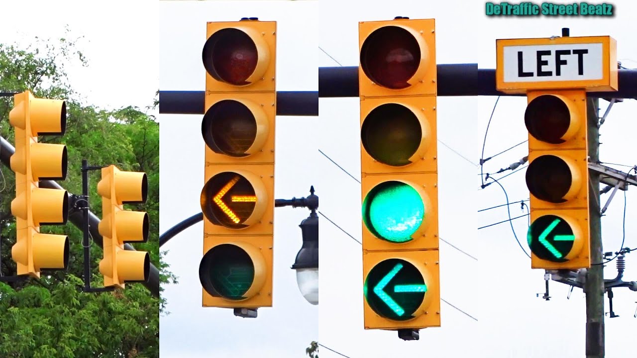 Flashing Yellow Arrow & Left Turn Traffic Lights | Plymouth & Levan
