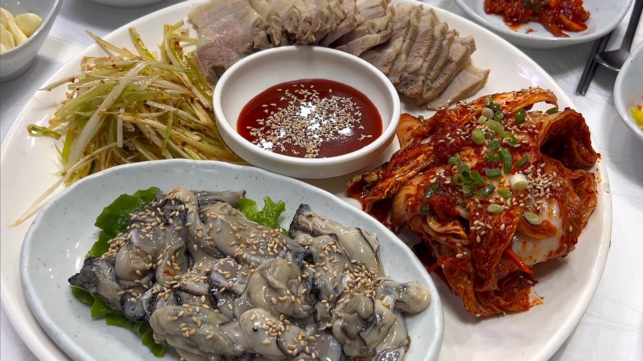 [4K] 굴보쌈의 계절이 돌아왔습니다... - [광주 맛집] 원지식당