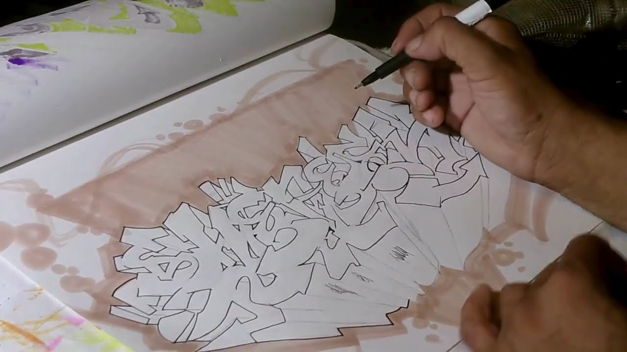 WILDSTYLE GRAFFITI CREATION TIME LAPSE ART MOTION SHEREEN NAME