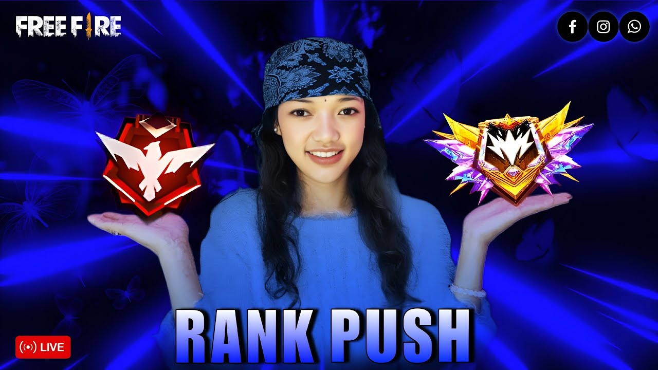 🔴RANK PUSH ON LIVE WITH SUBS💫 || Asuka Gamer 🫅💖| #freefirelive #shortfeed #girlgamer