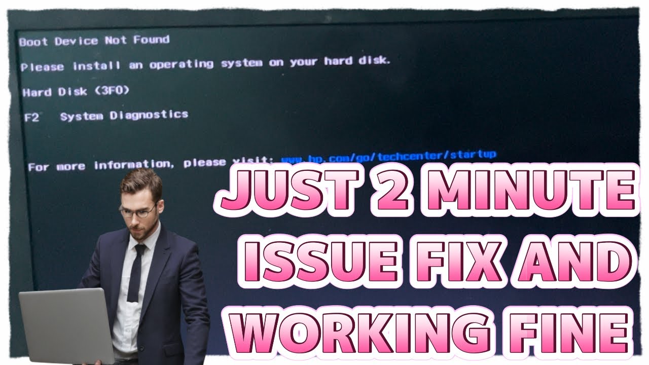 Boot Device Not Found, Hard Disk (3F0) Just 2 Minute Issue Resolved@Maxmaniitsolution #viralvideo