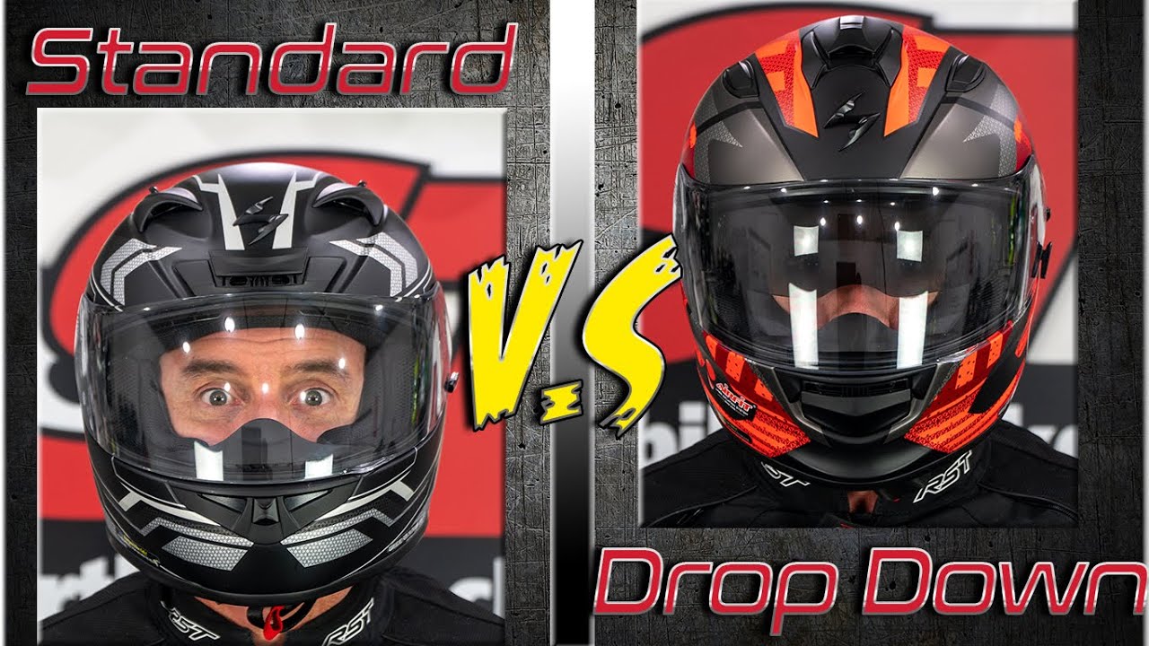 The difference between helmets with or without a drop down inner shield | Sportbike Track Gear