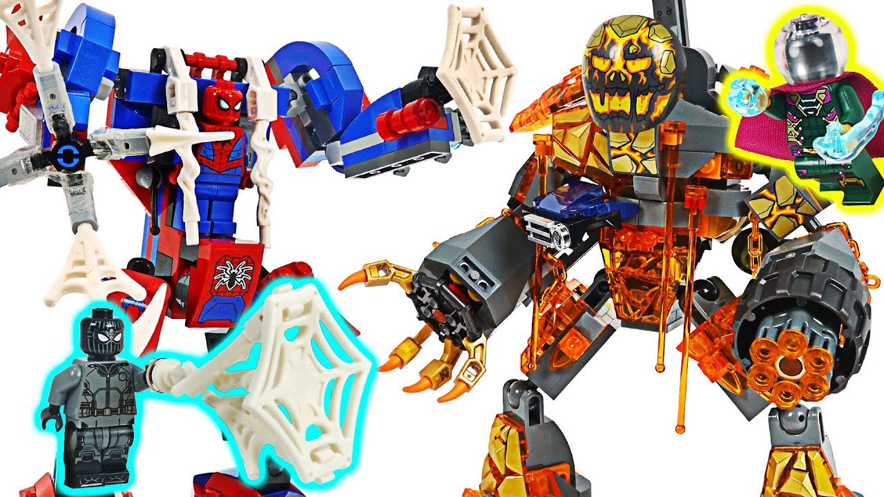 Lego Spider-Man Far From Home! Defeat Molten Man, Mysterio! #DuDuPopTOY