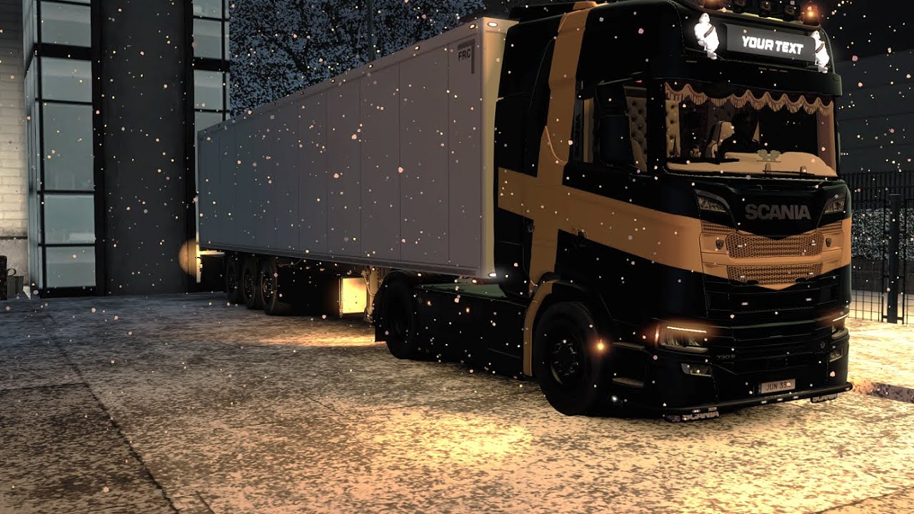 Euro Truck Simulator 2 TMP | Realistic Driving Winter | Scania V8 S730 | Lille→Duisburg