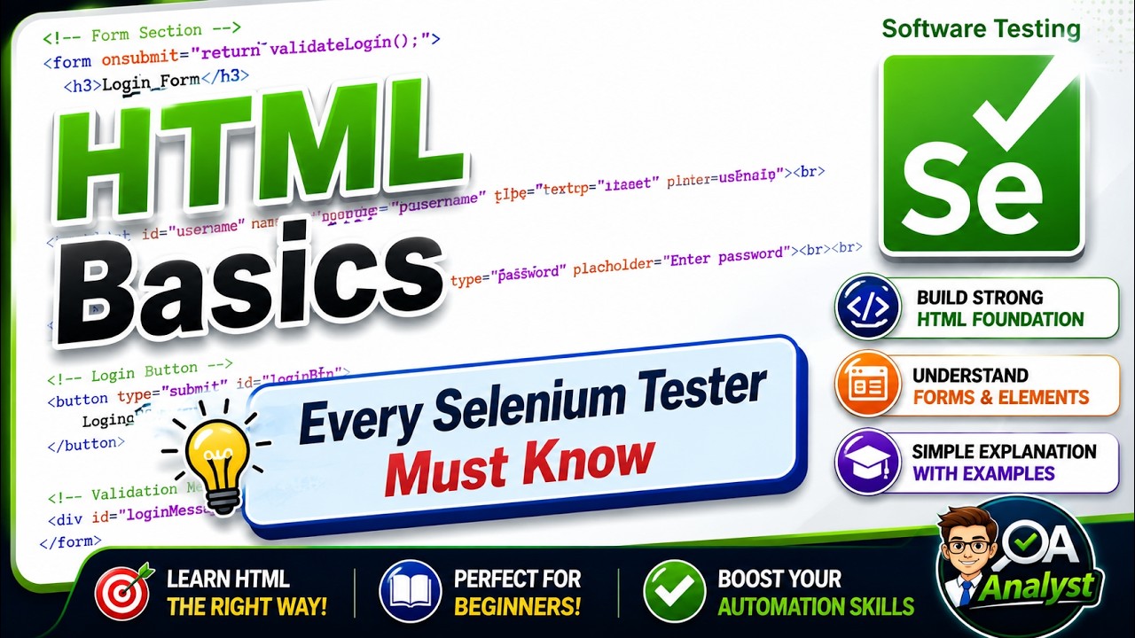 HTML Basics Every Selenium Tester Must Know | Software Testing Foundation