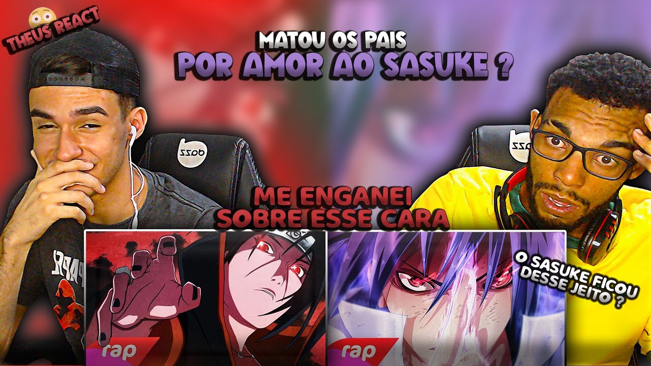 (2 em 1) REACT - Rap do Itachi e Rap do Sasuke (Naruto) | NERD HITS - 7 Minutoz