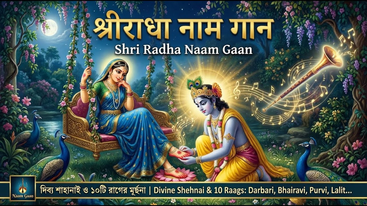 श्रीराधा नाम गान | Shri Radha Naam Gaan | Shehnai Raga Purvi, Kajri, Bhairavi | Meditation Music