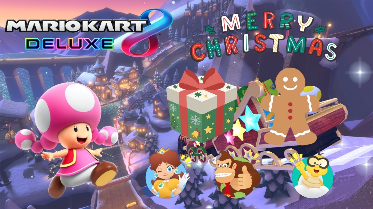 Mario Kart 8 Deluxe - 8 Christmas Races (Toadette Gameplay/Powerful Items Only)