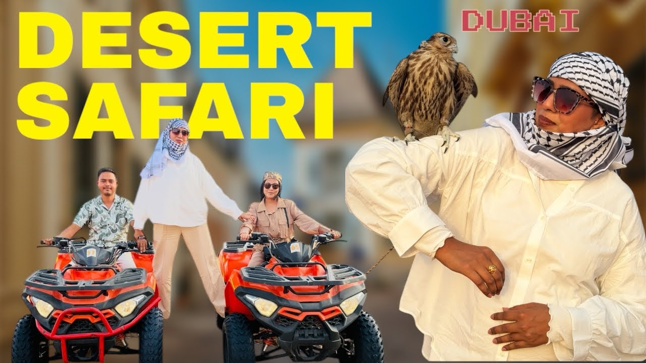 DESERT SAFARI IN DUBAI 🐫 QUAD BIKING, DUNE BASHING & DINNER😋Bday Celebration 🎉 near BURJ KHALIFA 🇦🇪 