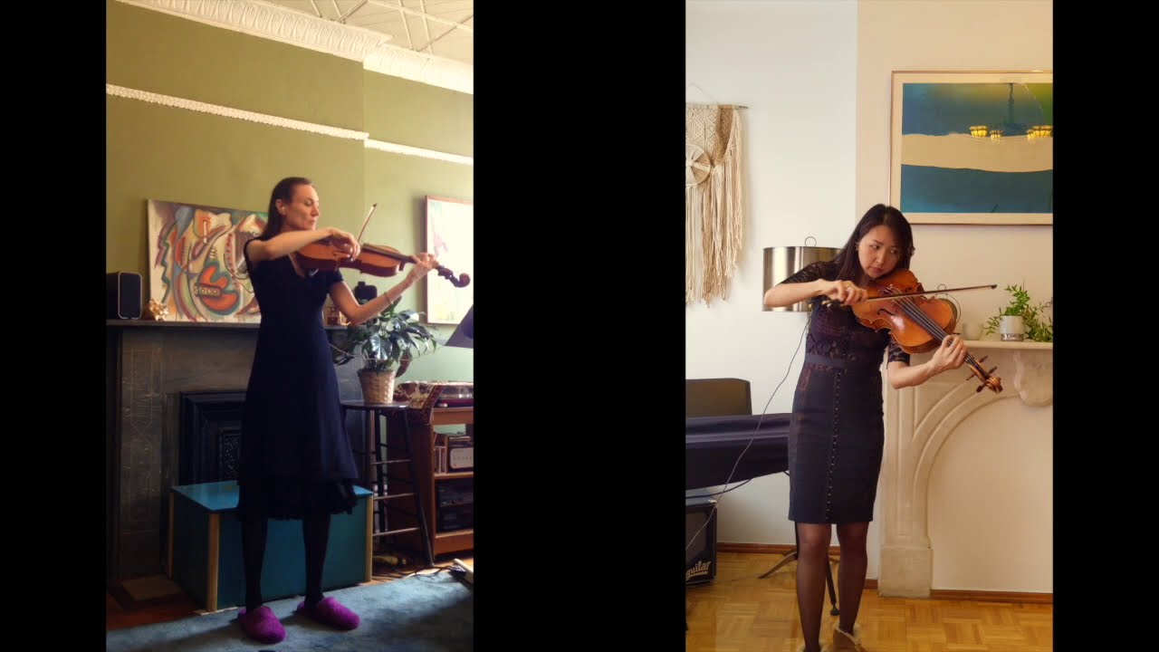 The Knights- Duets from home: Allegro from Canonic Sonata No. 1 for two Violas by Telemann
