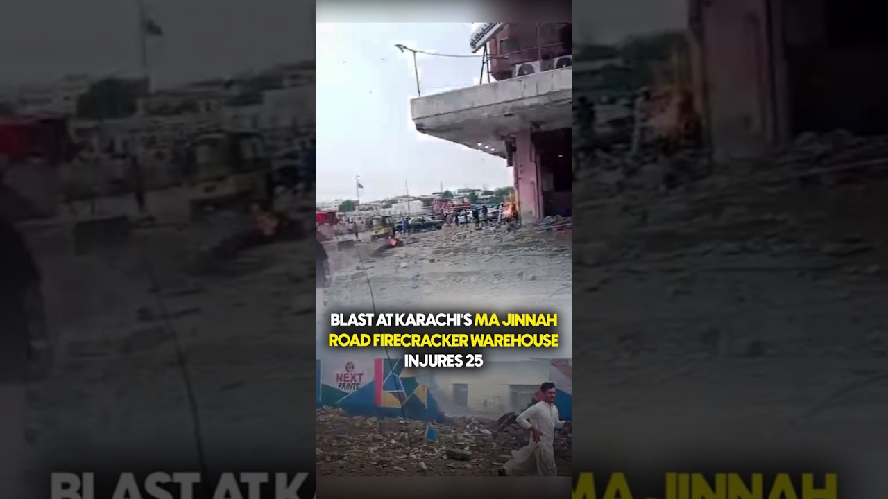 Blast At Karachi's MA Jinnah Road Firecracker Warehouse Injures 25 | Geo News English