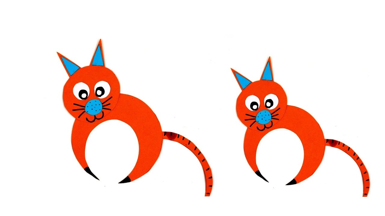 Kagaj se billi kaise banate hain |How to make Cat with Paper | Easy Paper Craft For Beginners