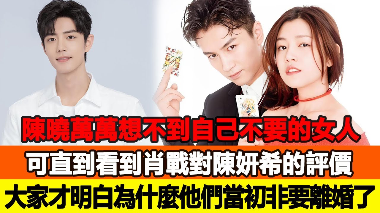 陳曉萬萬想不到自己不要的女人，可直到看到肖戰對陳妍希的評價，大家才明白為什麼他們當初非要離婚了