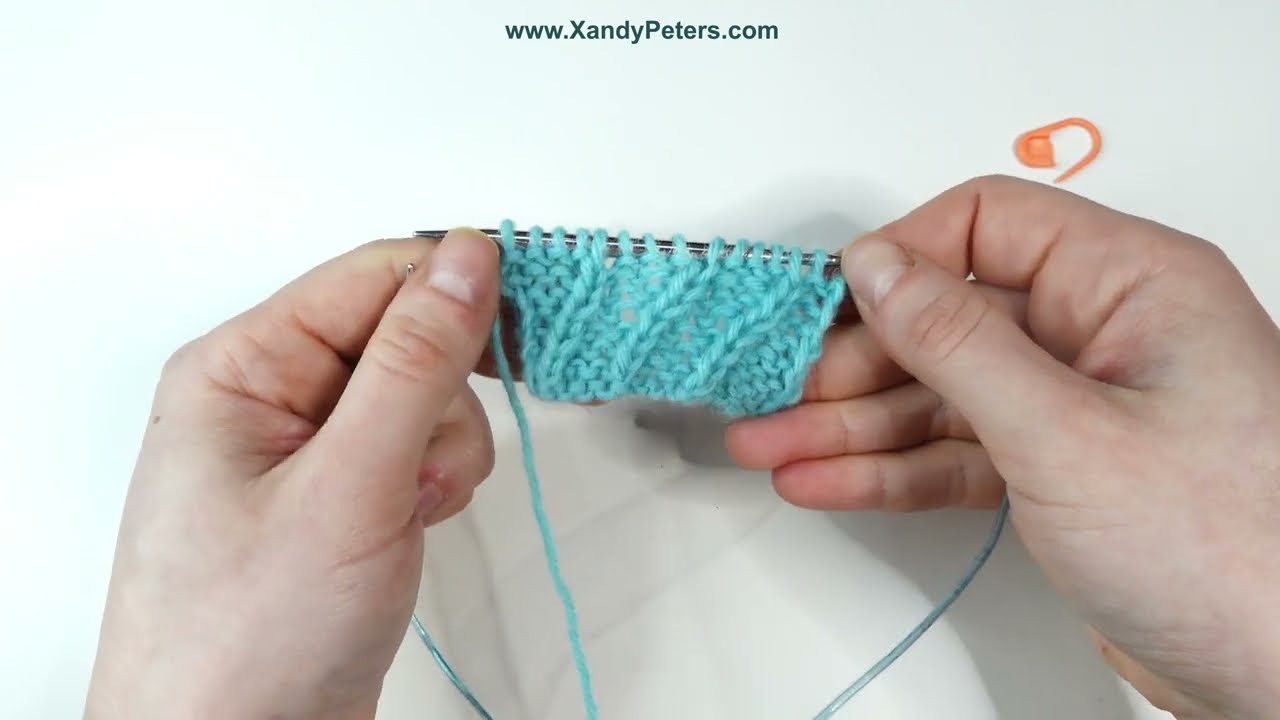 Knit Tips: How to Work a Right-Slanting Purled Twist