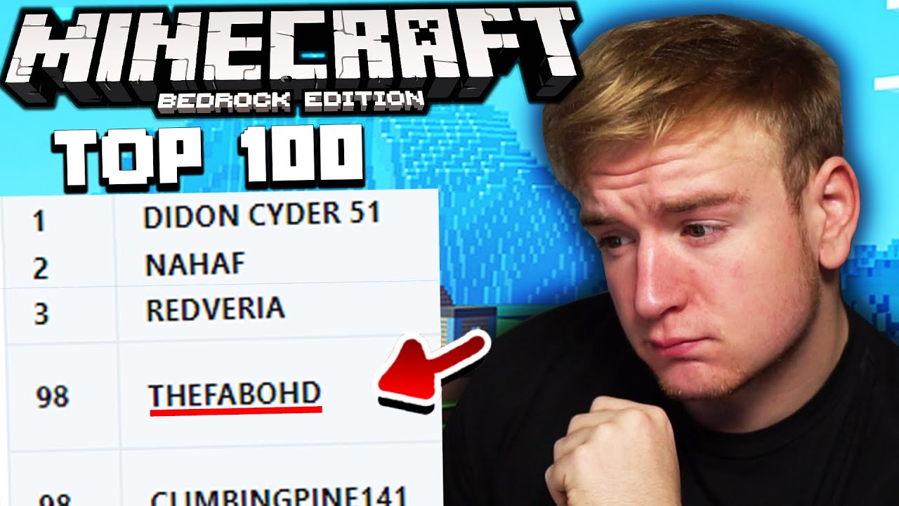 Unter den TOP 100 der besten MINECRAFT BEDROCK SPIELER