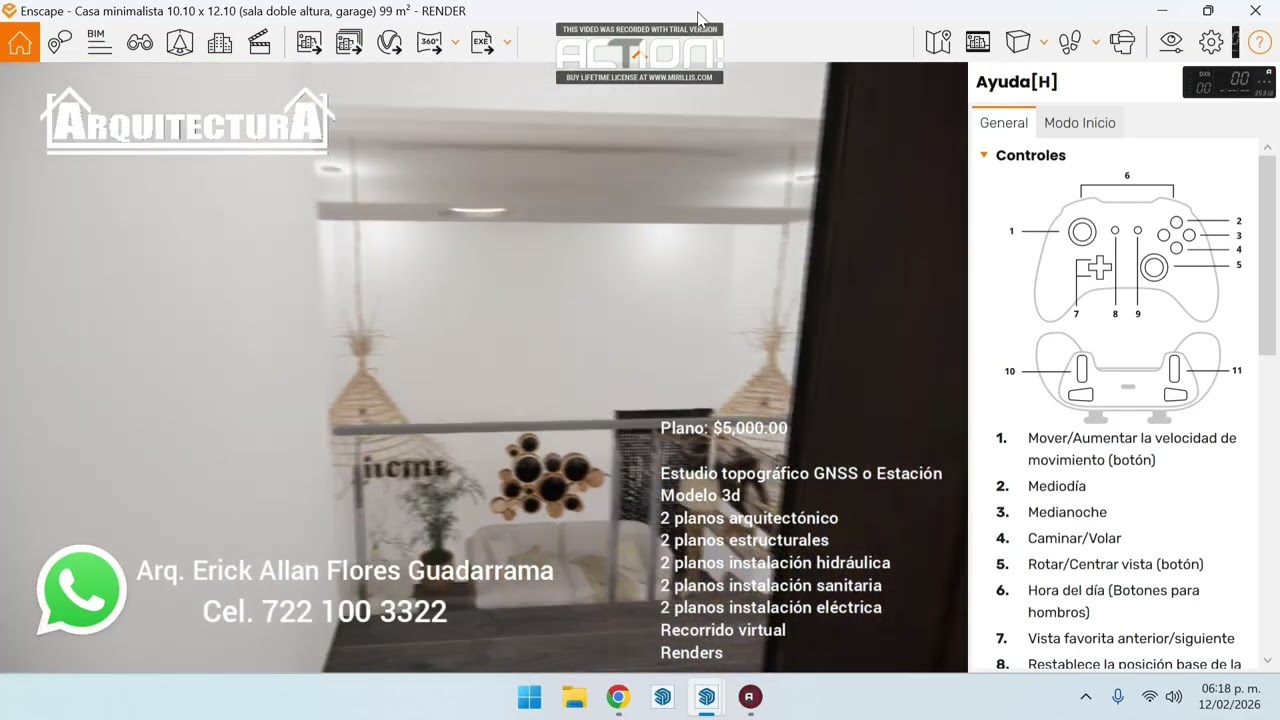 Casa estilo neo moderna 10.00 x 12.00 - 99.00 m²