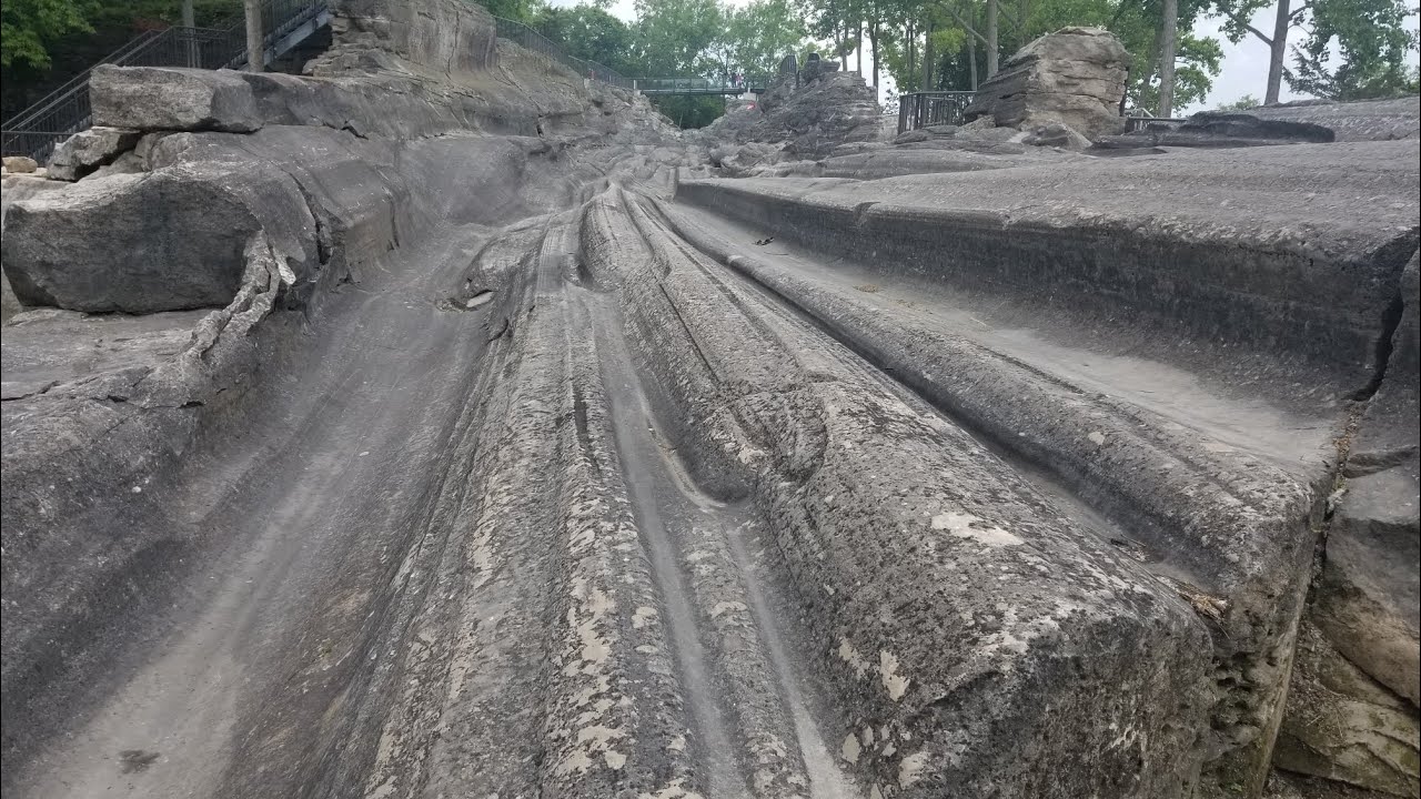 Glimpse of Kelleys Island Glacial Grooves.  These things are cool!