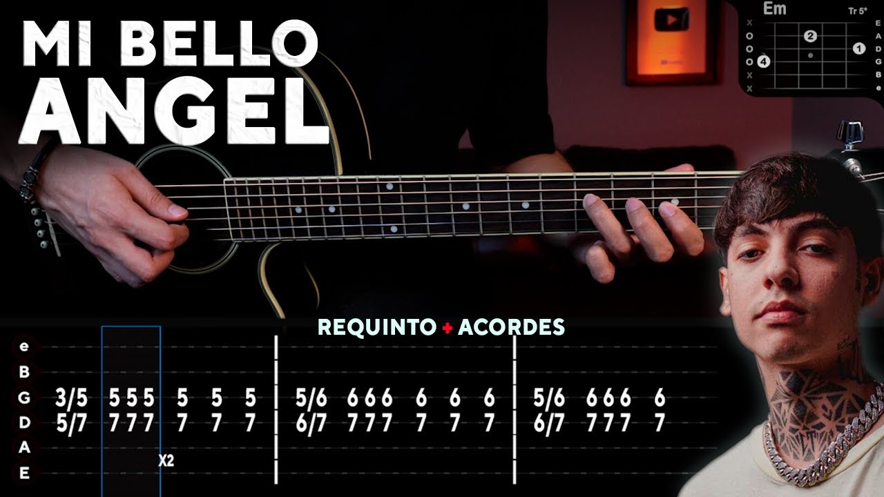 Mi Bello Ángel - Natanael Cano (REQUINTO + ACORDES) GUITARRA Tutorial | CHORDS