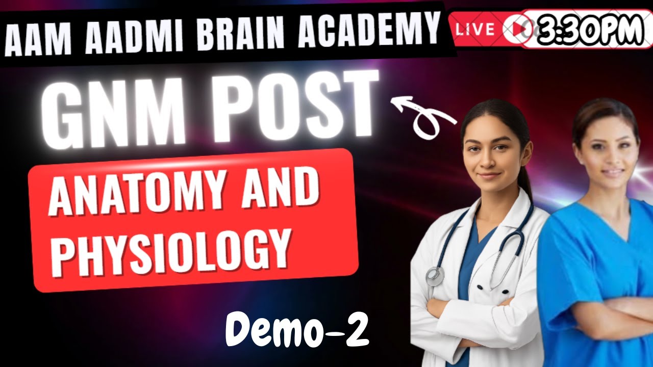 GNM Post | Demo CLASS- 1| GNM ALL CLASSES | Aam Aadmi Brain Academy | Live Today 3:30 PM