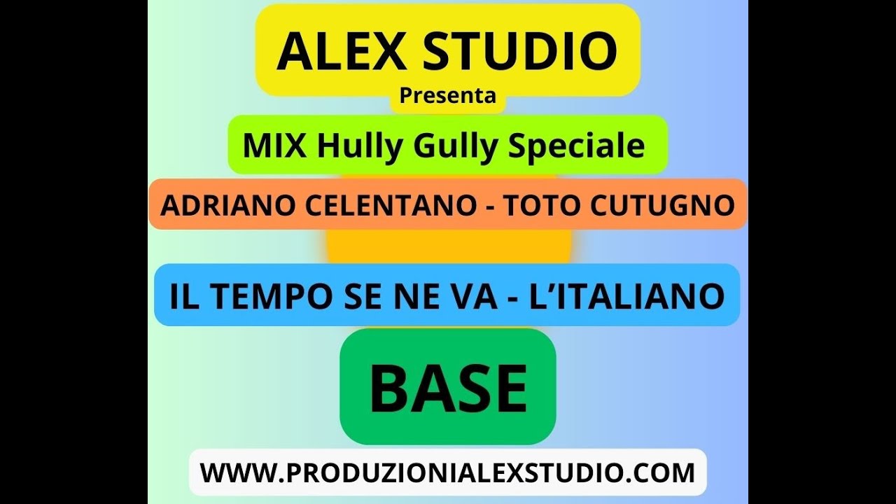 MIX HULLY GULLY ( CELENTANO - CUTUGNO ) - INTANTO IL TEMPO SE NE VA - L’ITALIANO - [ BASE ] KARAOKE