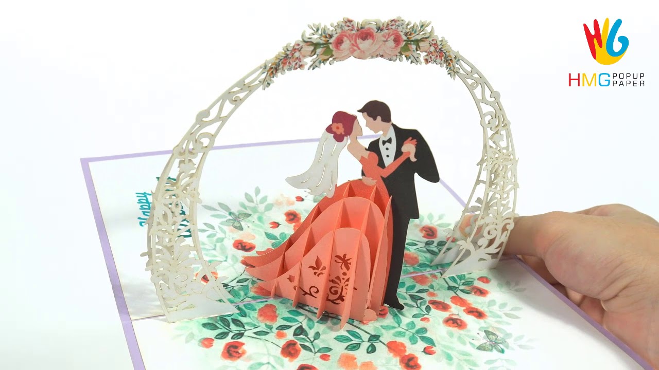 Wedding Pop-up Card 3D | 3D Wedding Invitation Card