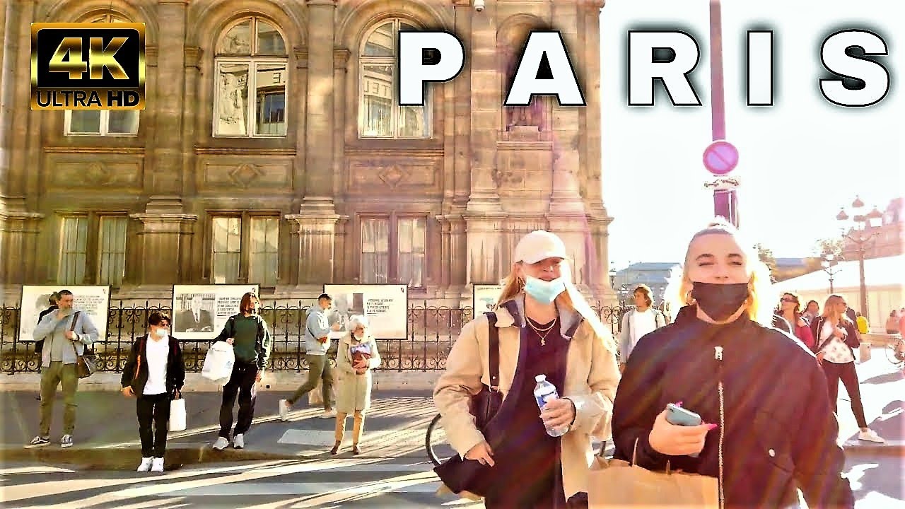 【4K】🇫🇷Walking Tour in Paris - Place de la République - Hôtel de Ville - October 2021