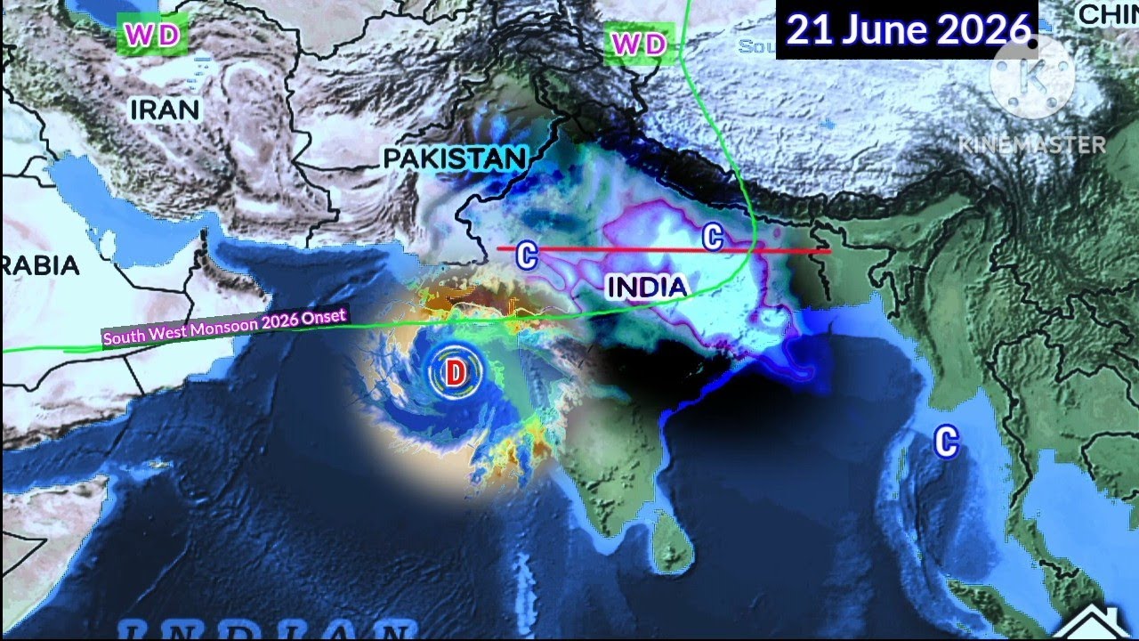 Next 25 Days Weather System Map Forec&agrave;st South Asia/Update Southwest Monsoon Onset 2026 .