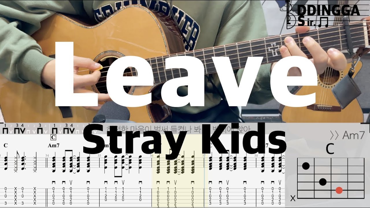 Stray Kids - Leave | Acoustic Guitar TAB | Lesson & Tutorial