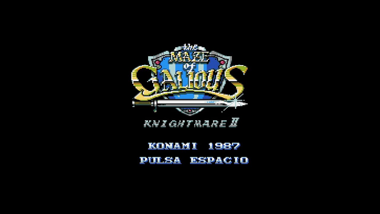 Knightmare II. The Maze of Galious (Enhanced Version 1.04). MSX2/SCC. VictorM 2022. Full Playthrough