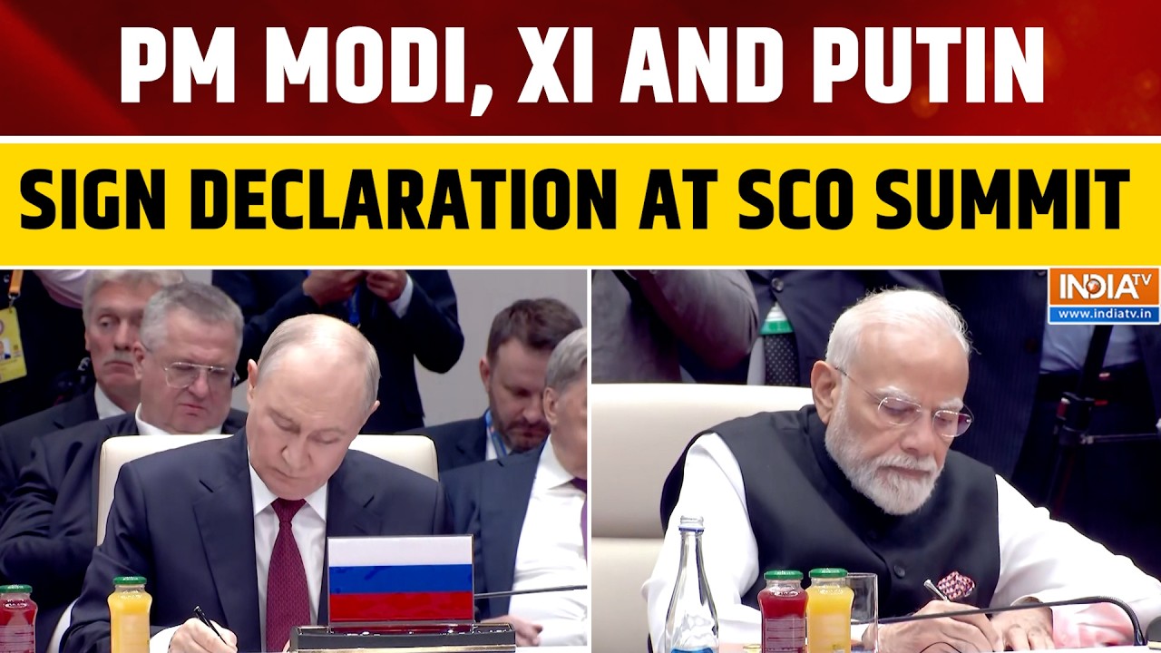 SCO Summit 2026: PM Modi, Xi Jinping, Putin Sign Key Declaration in Bishkek | World News