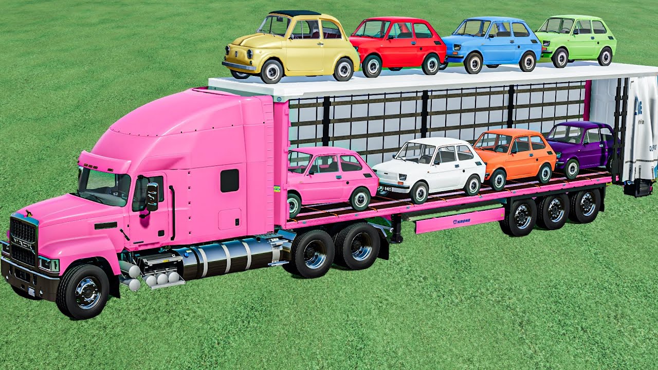 Transport Of Colors -  Mini Fıat CAR with Man Truck - Farming Simulator 22