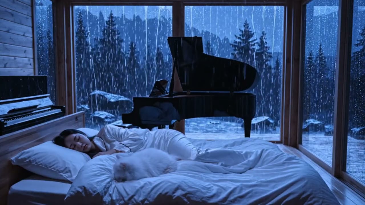 You’ll Fall Asleep in Minutes - Cozy Rain Night in a Mountain Cabin