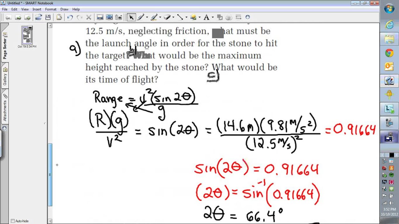 range formula projectile motion