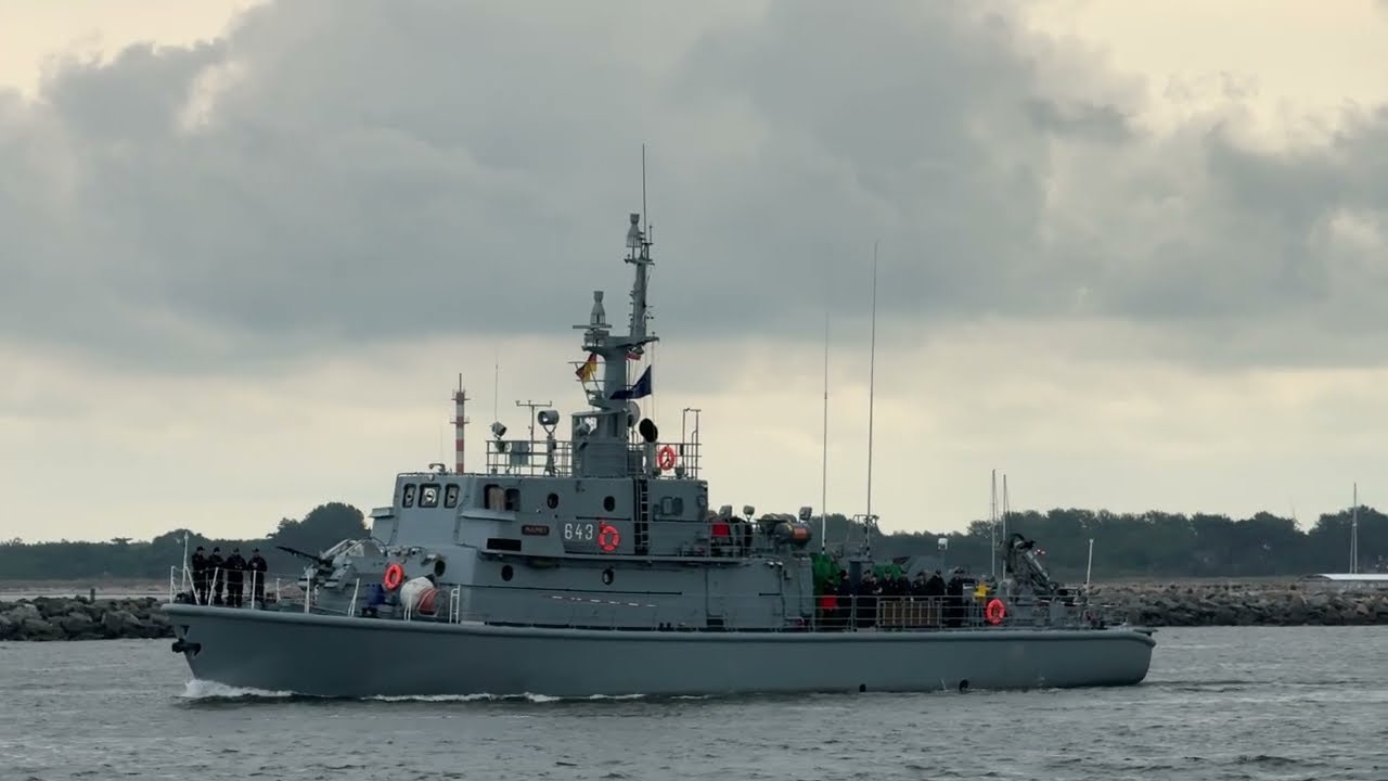 Baltops 2025: Польский Minjadboot orp Marmy (643) Листья Rostock Port 5.6.2025