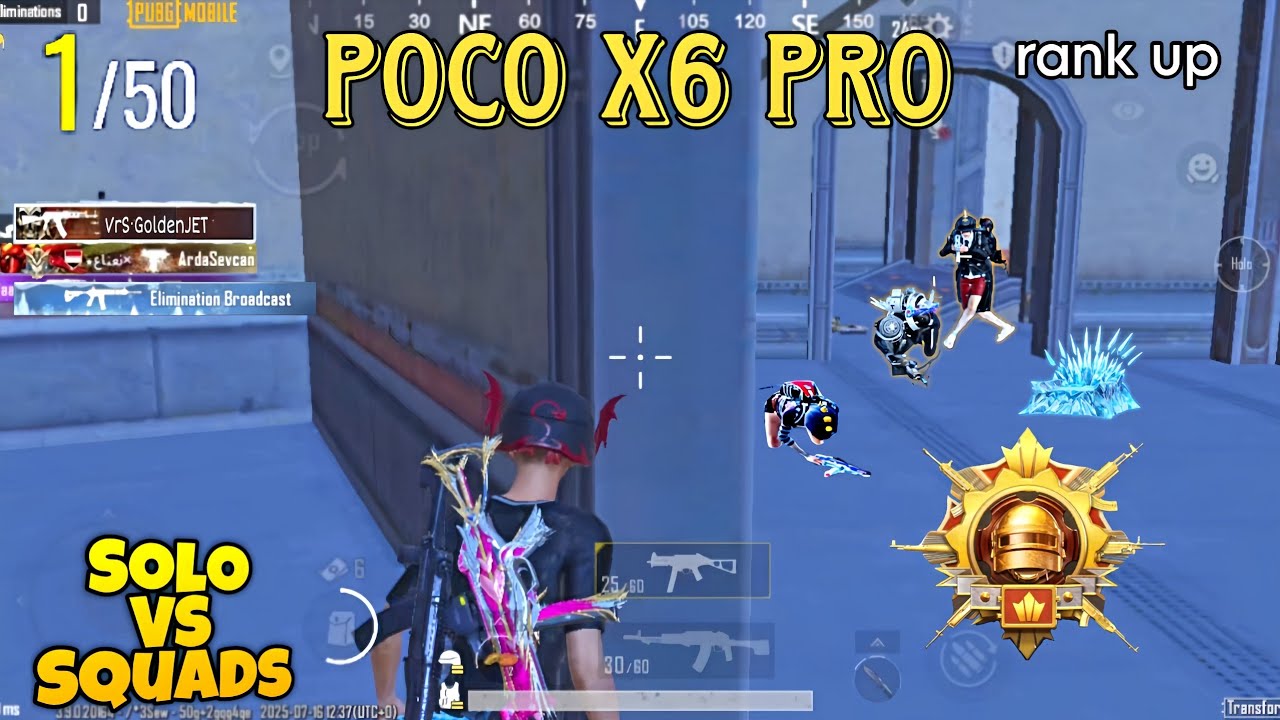 RANK UP PUBG MOBILE POCO X6 PRO 5G 丨GAME PLAY SOLO VS SQUAD 🤯丨30 KILLS 💥