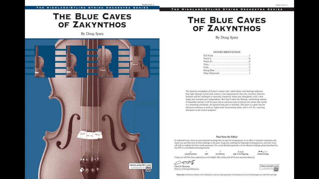 The Blue Caves of Zakynthos, by Doug Spata &ndash; Score & Sound