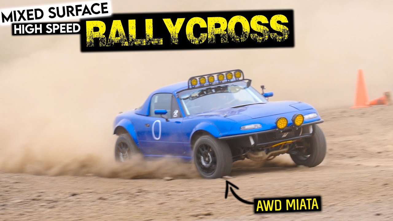 HIGH SPEED, MIXED SURFACE Rallycross Event in the AWD MIATA!