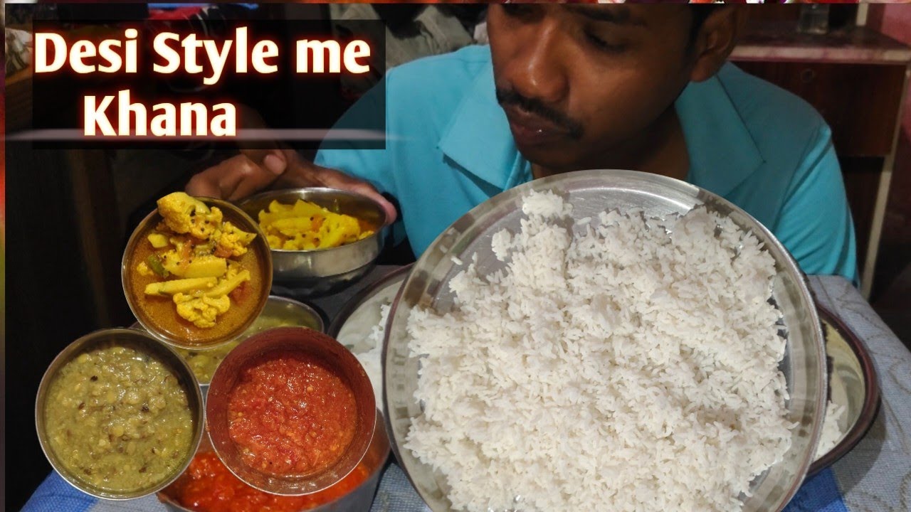 Eating Daal Chawal or Chatni Challenge in Village|| 