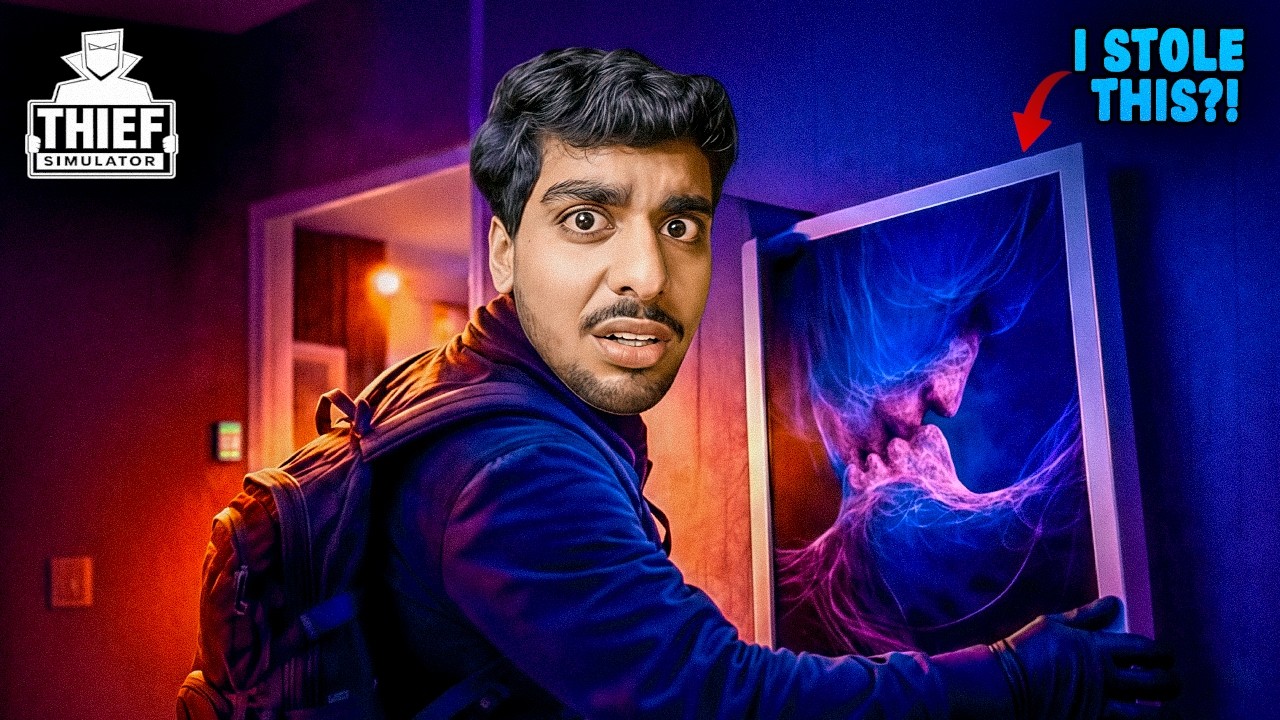 Midnight Heist: Stealing a Luxury Painting from a Rich House! THEIF SIMULATOR #3