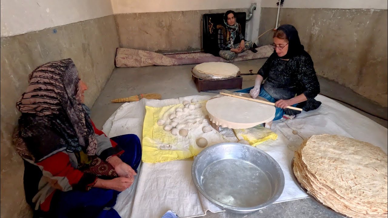 One Of Extremely Thin Bread In The World Baked By Iranian Nomadic women