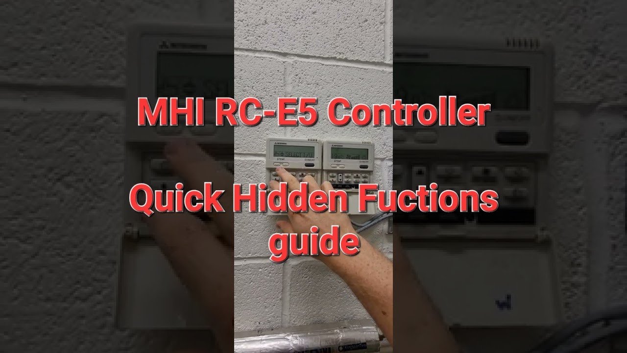 MHI RC-E5 controller's A quick guide