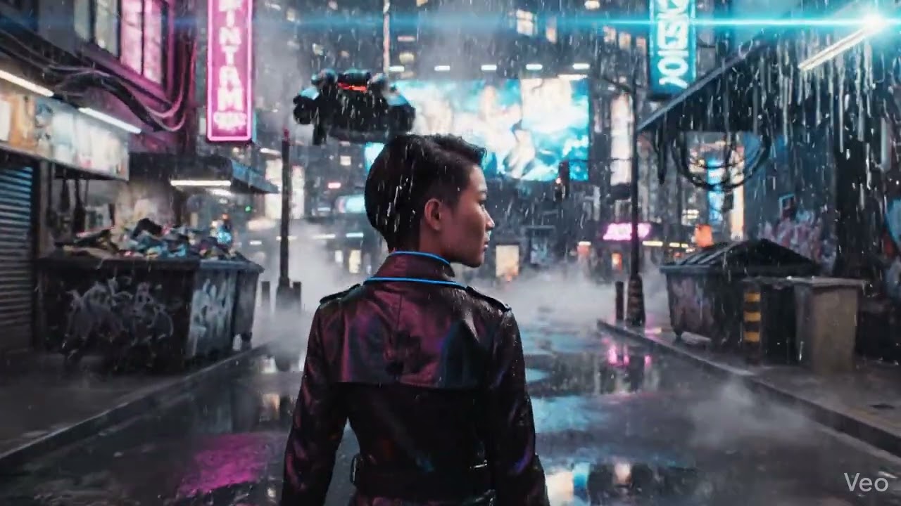 Futuristic Detective s Cyberpunk Alley