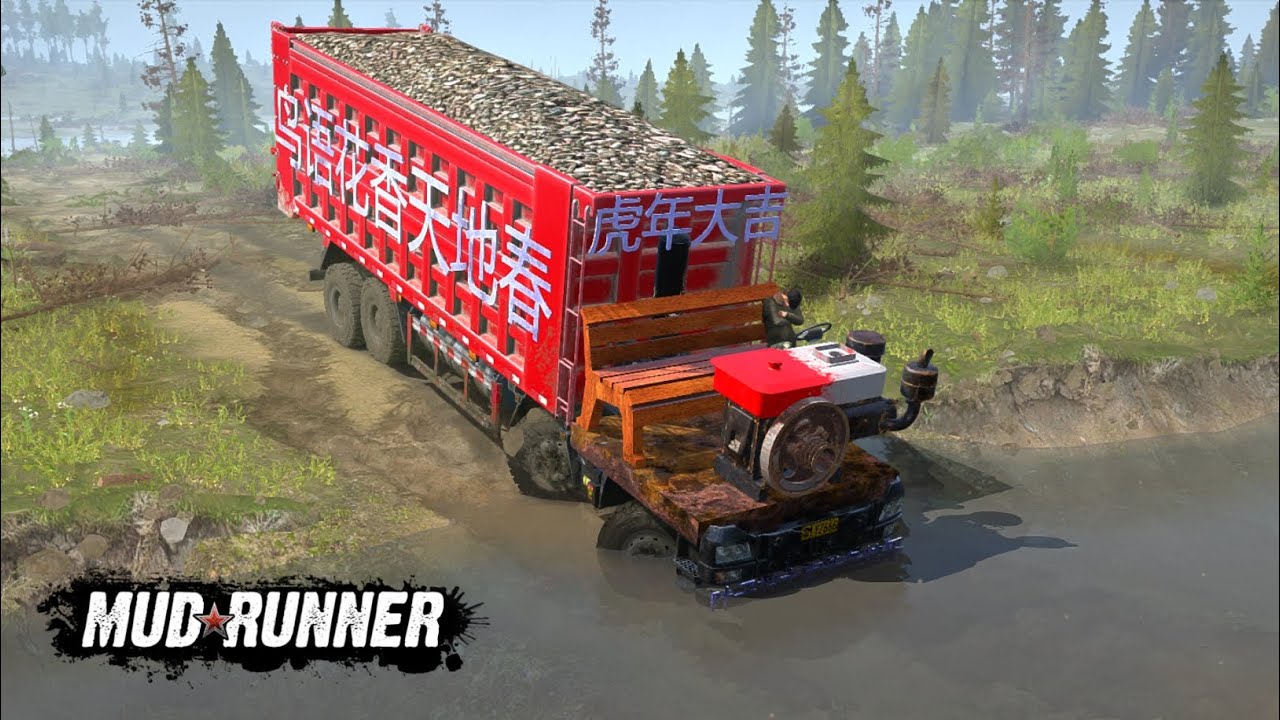 OLD CHINESE TRUCK VS DANGEROUS RIVER⚠️ Mudrunner Gameplay