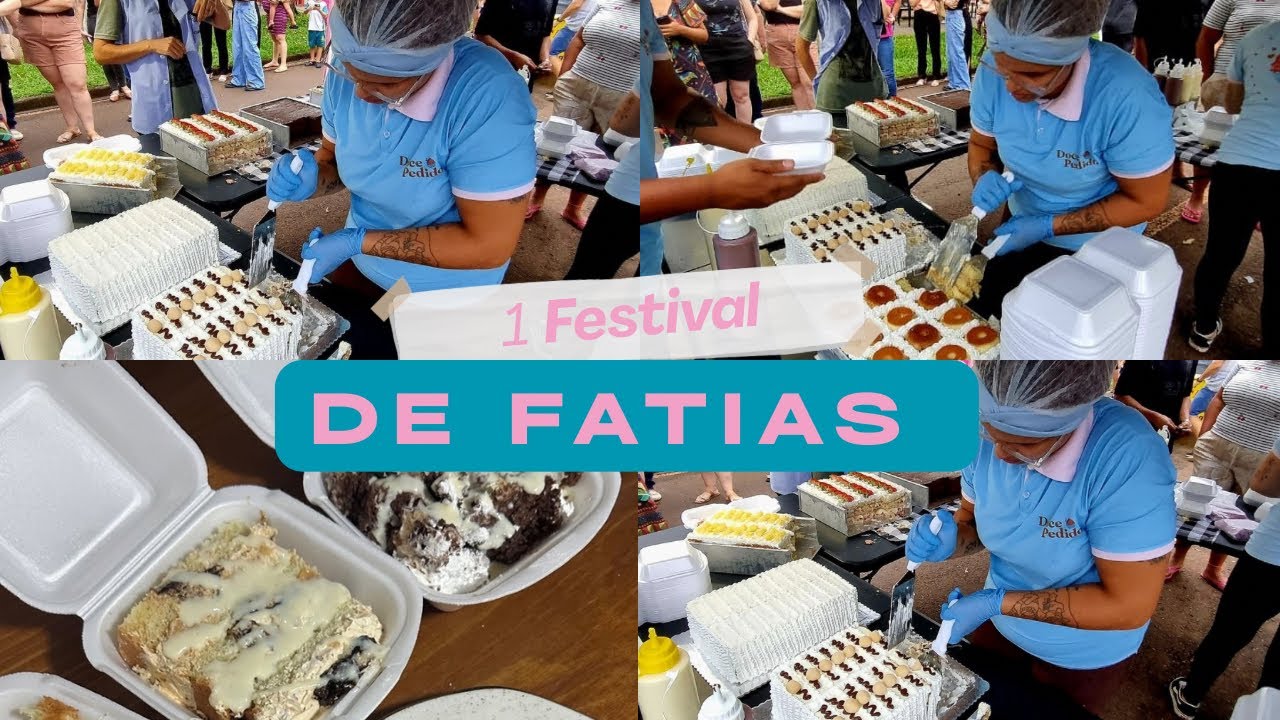 Festival de fatias + de 200 fatias em 50 minutos, choveu / deu fila / foi sucesso / e muito trabalho
