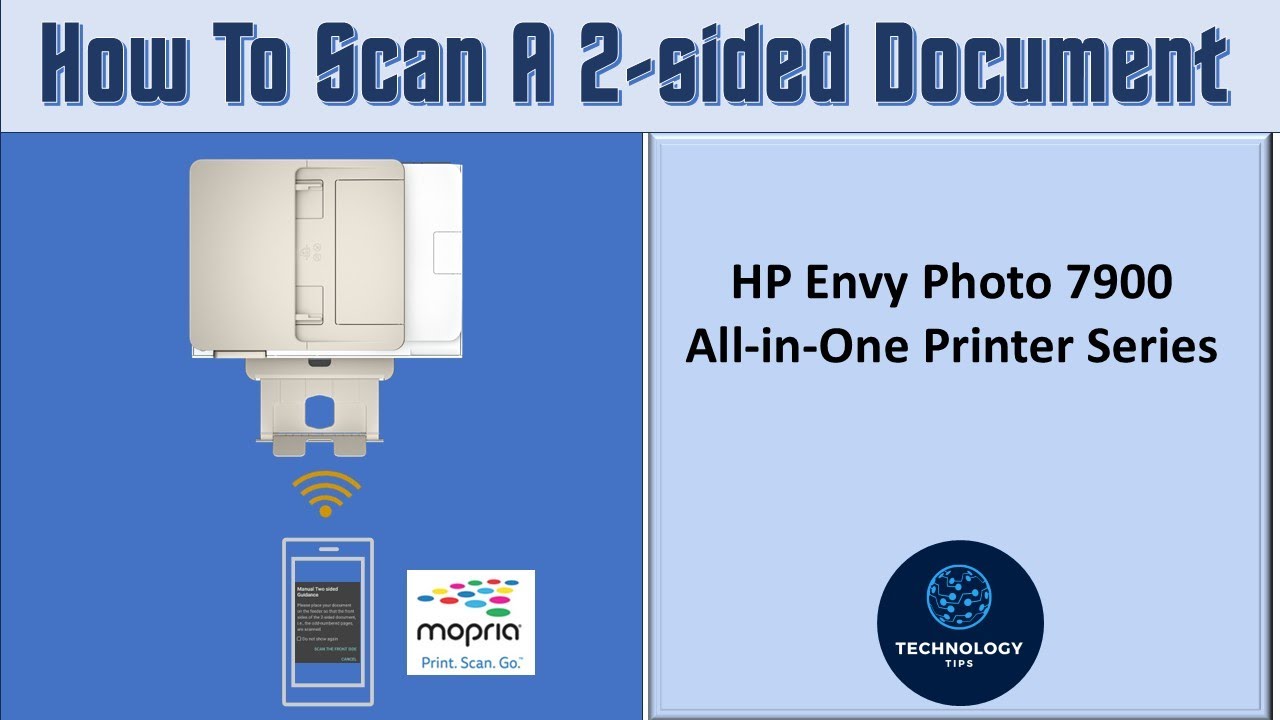 Как отсканировать двусторонний документ на многофункциональном принтере HP Envy Photo 7975.
