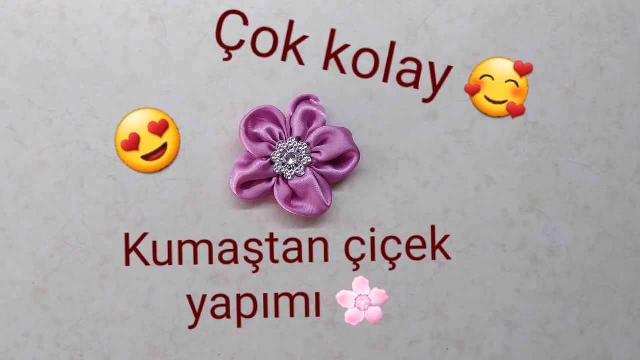 FLOWER MAKING FROM FABRIC / KUMAŞTAN ÇIÇEK YAPIMI 🌸 ÇOK KOLAY