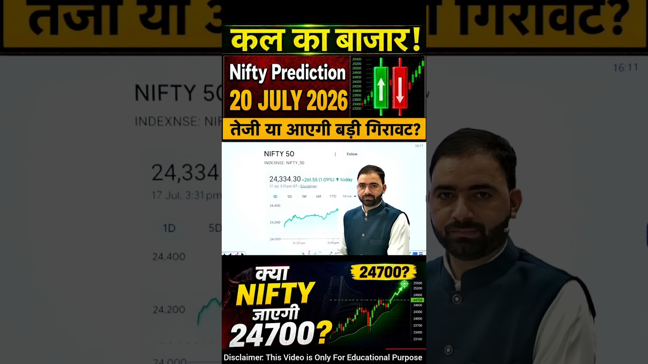 Tomorrow Market Prediction | Nifty Prediction For Tomorrow | #niftyprediction #shortsfeeds #nifty