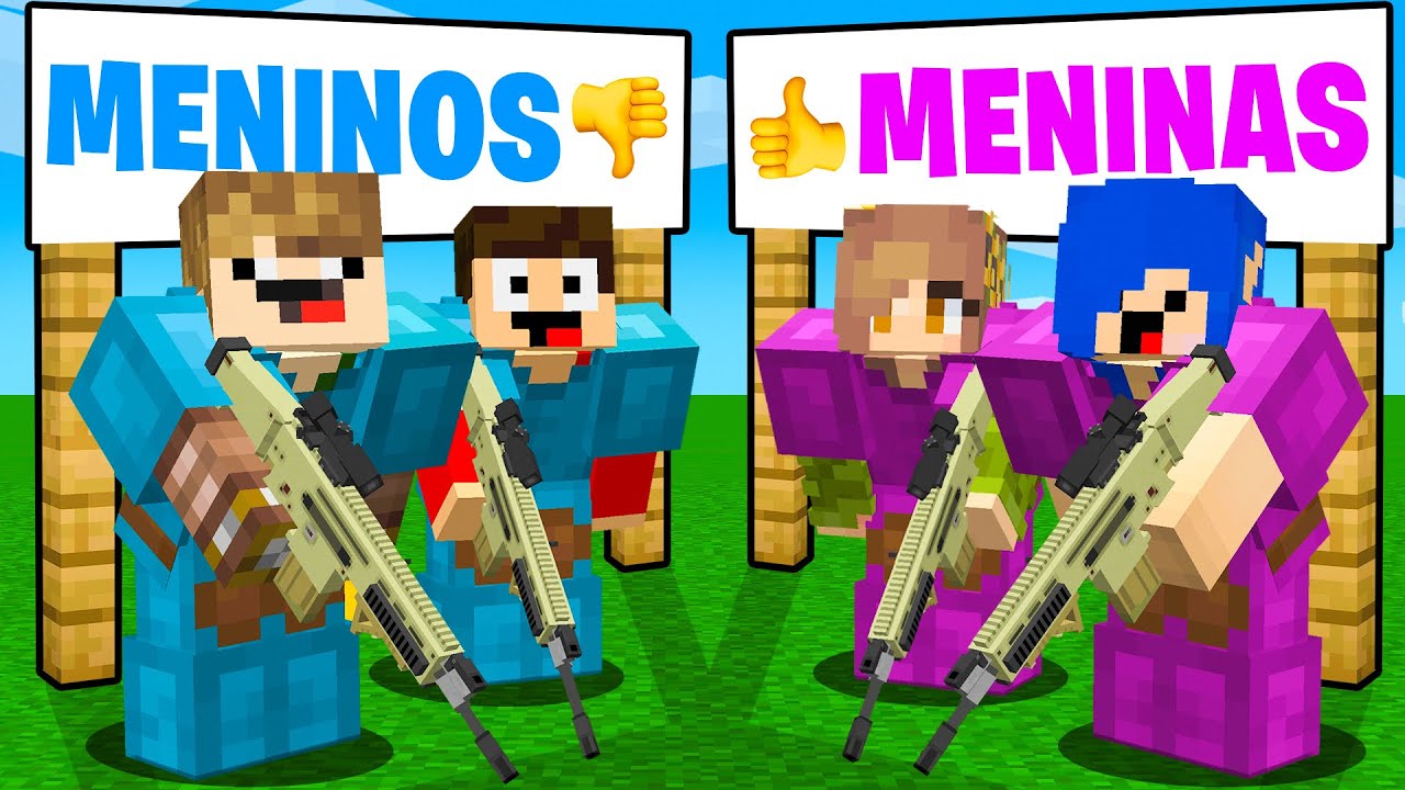 MENINOS vs. MENINAS (BATALHA de SNIPER MINECRAFT)