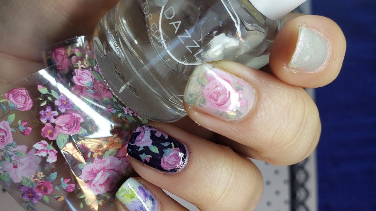 How to use Dazzle Dry Top Coat with Transfer Foil only//No foil glue needed!!