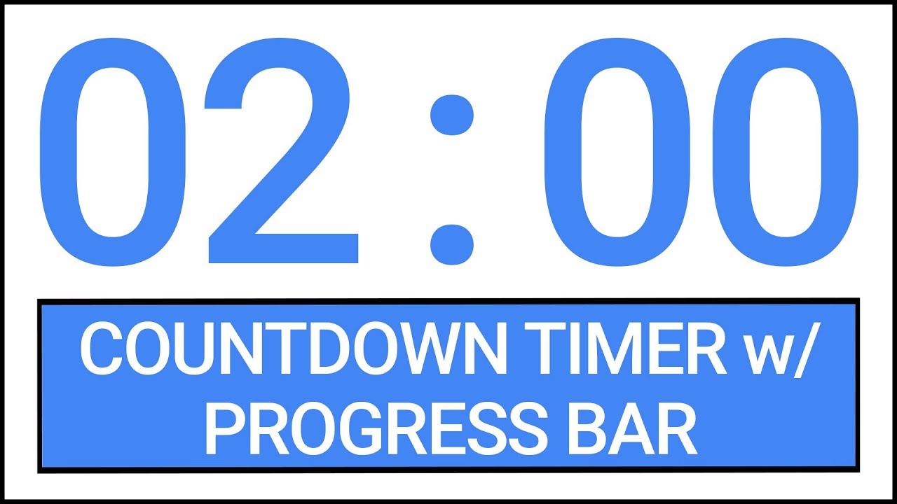 2 min Countdown Timer w/ Progress Bar #Timer #Countdown
